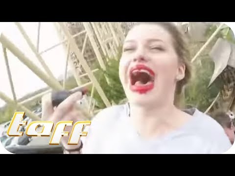 LIPPENSTIFT auf ACHTERBAHN auftragen? Rollercoaster-Girl 2018 | TEIL 1 | taff | ProSieben